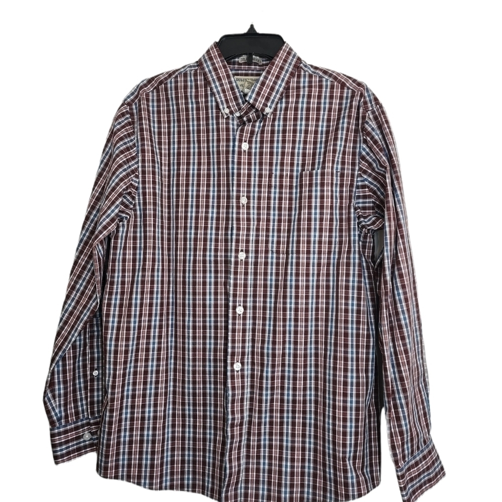 Duluth Trading Co. Wrinkle Fighter Relaxed Fit Plaid Button Shirt Size M NWT